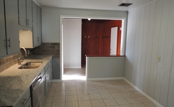 Kitchen from living room doorway